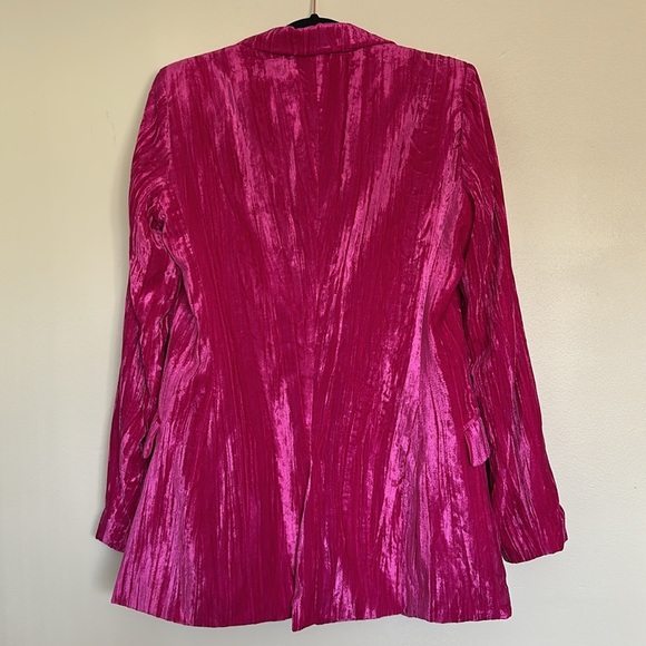 Nasty gal single Breasted Crushed Velvet Blazer - Picture 4 of 4